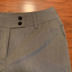 Worthington Gray Textured Pants with Button Detail